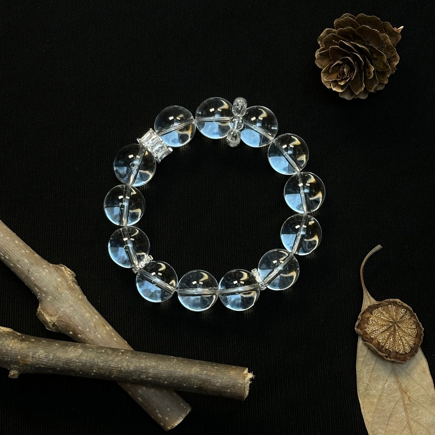 Hand Cupped Starry River Ice Crystal 925 Silver Accessory