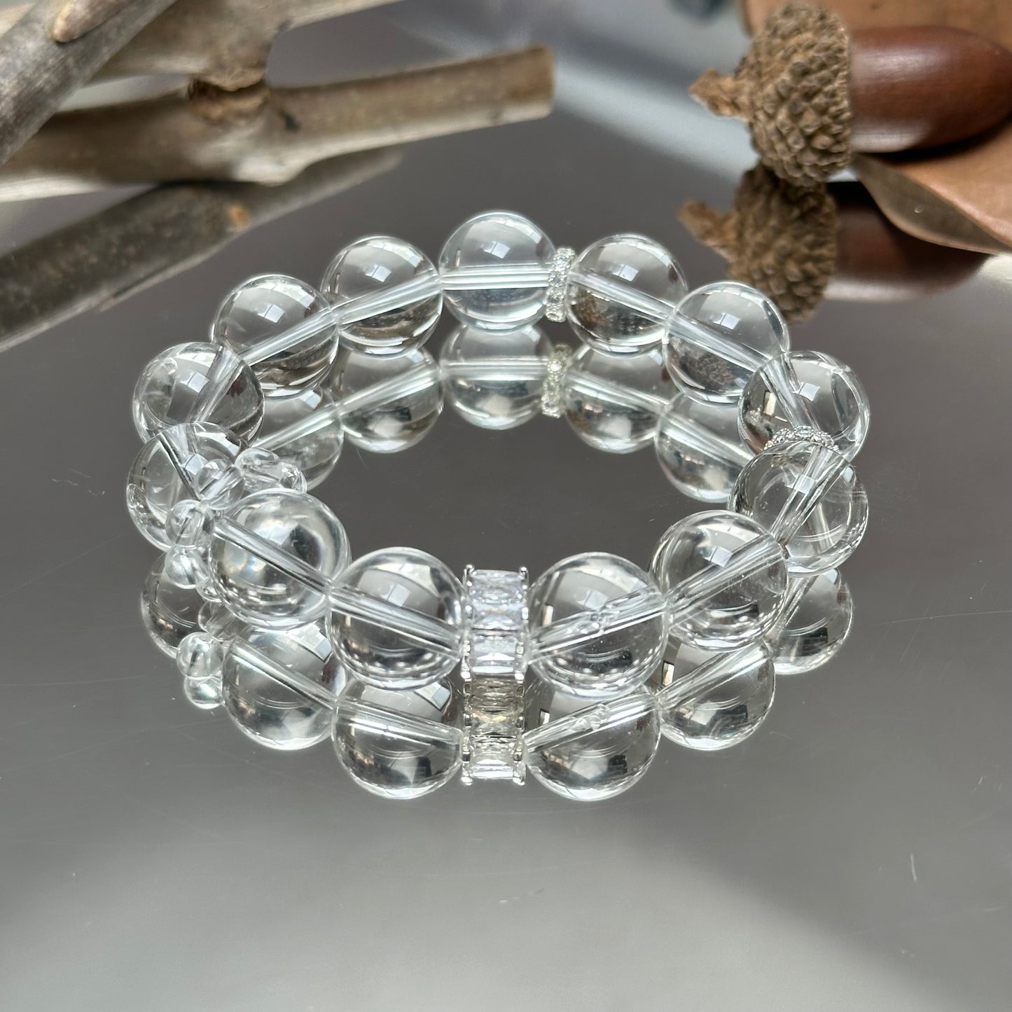 Hand Cupped Starry River Ice Crystal 925 Silver Accessory