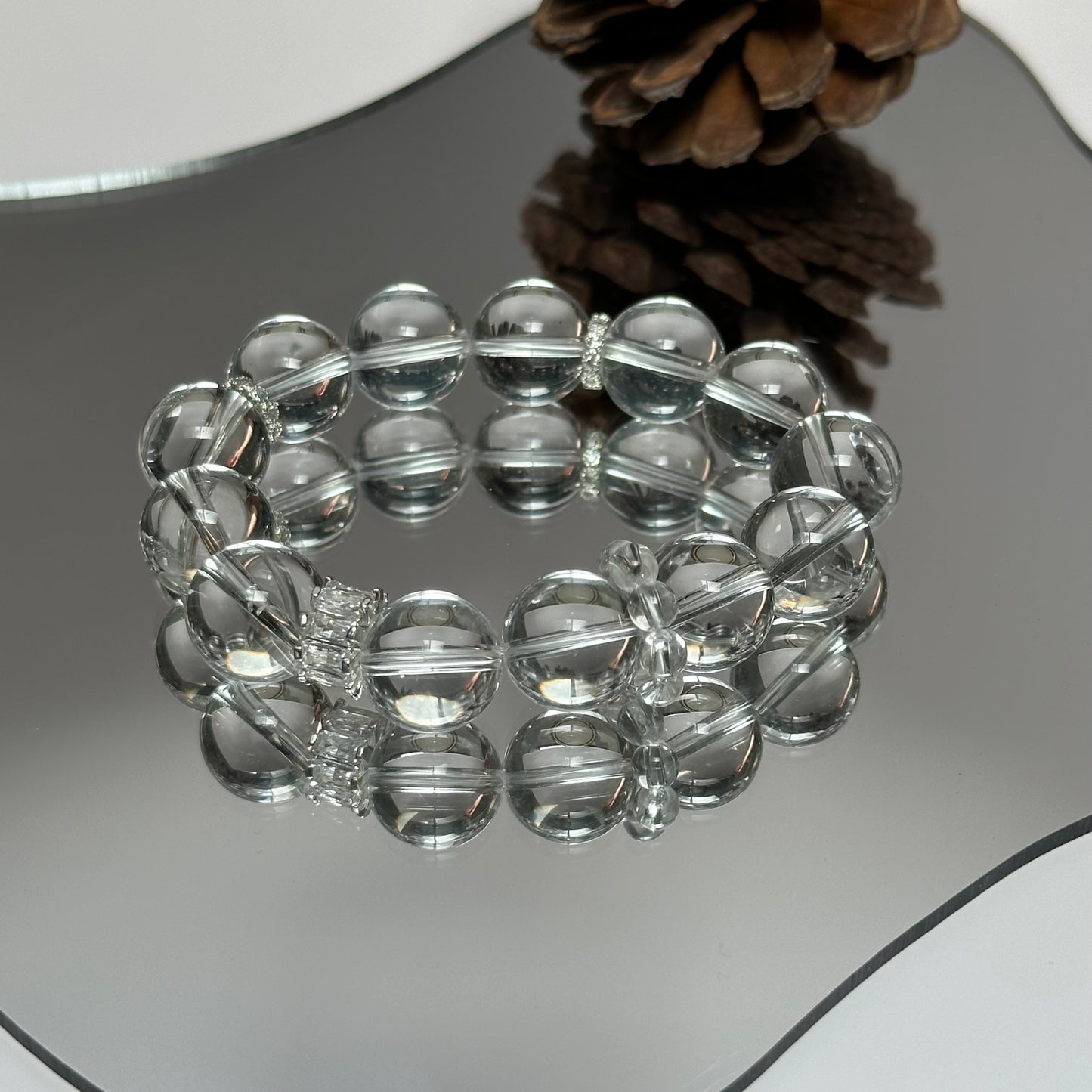 Hand Cupped Starry River Ice Crystal 925 Silver Accessory